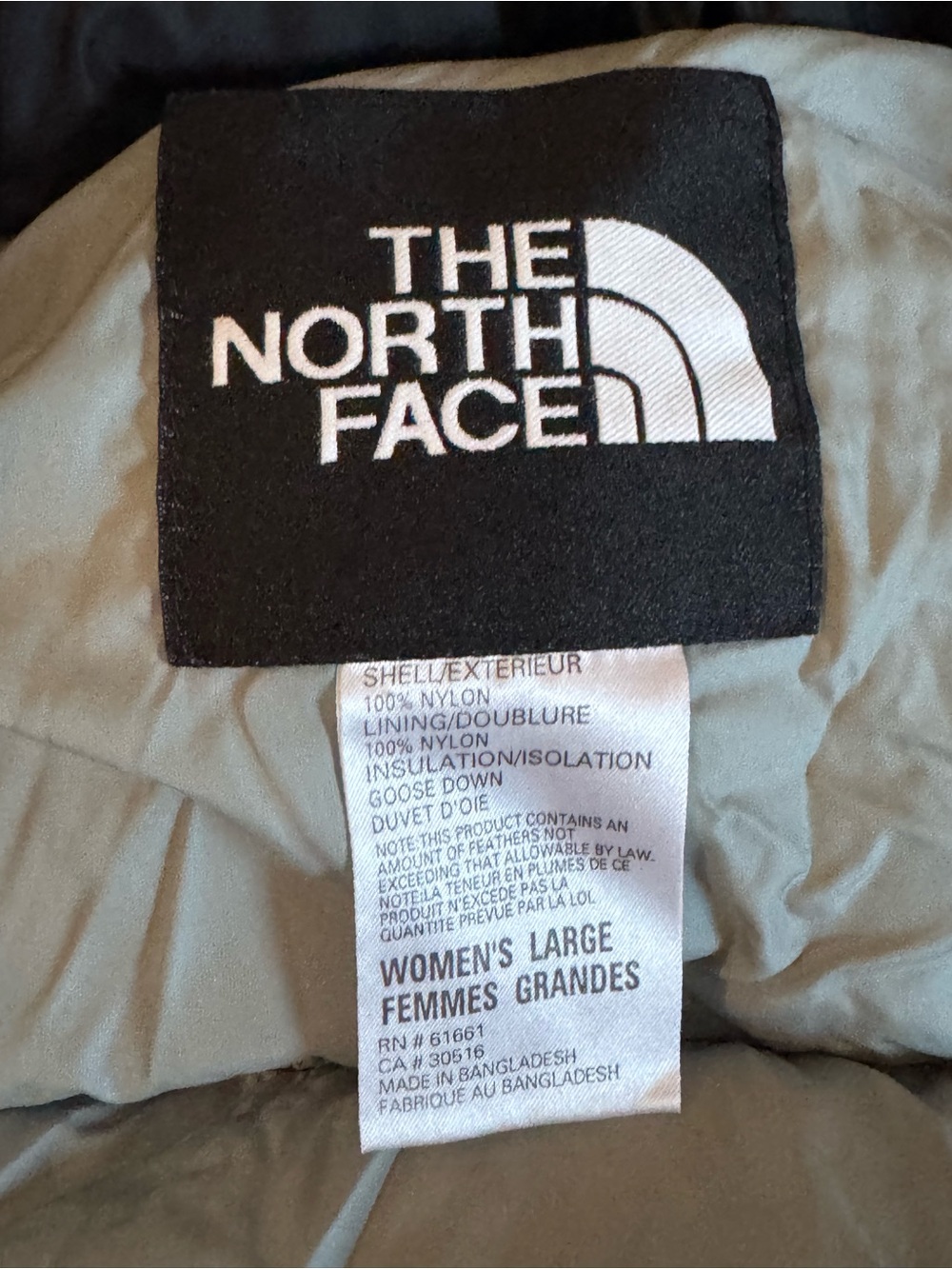 The North Face Men’s Light Gray and Black Down Puffer Vest - Picture 3 of 5